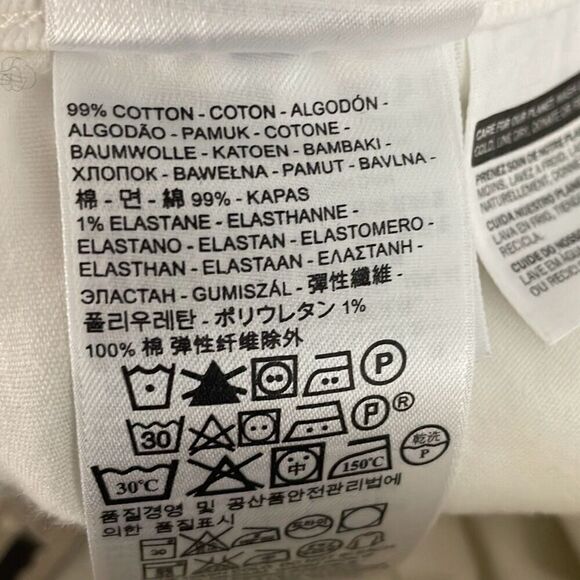 Levi’s Mid Rise Denim Shorts 6 White - Picture 6 of 7